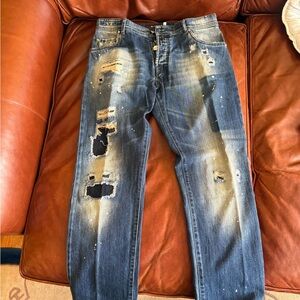 Distressed Blue Men’s Denim Jeans